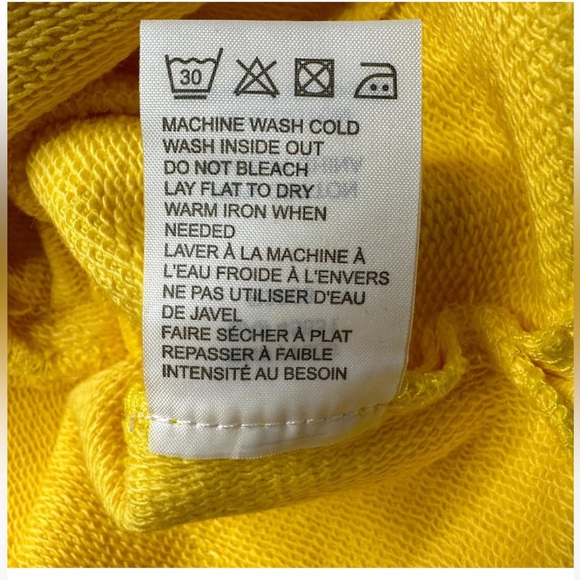 NWT Free People X Sandrine Rose Girl Gang Hoodie in Yellow - Picture 6 of 7